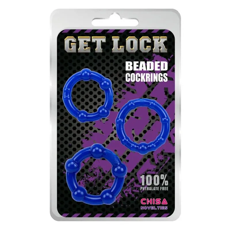 Anillos para el Pene Beaded Azul – Accesorios Pene