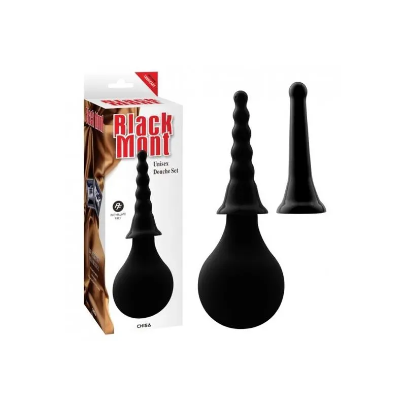 Set Ducha Anal y Funda 15 cm Negro – Limpieza íntima