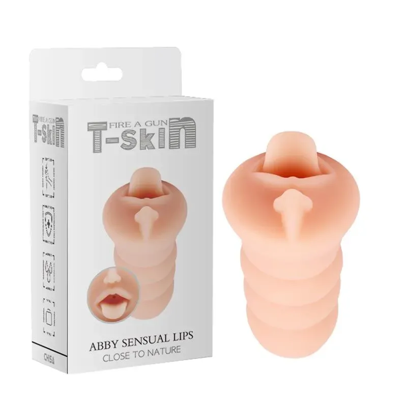 Masturbador Abby Sensual T-Skin 15 cm Natural – Masturbadores Ella