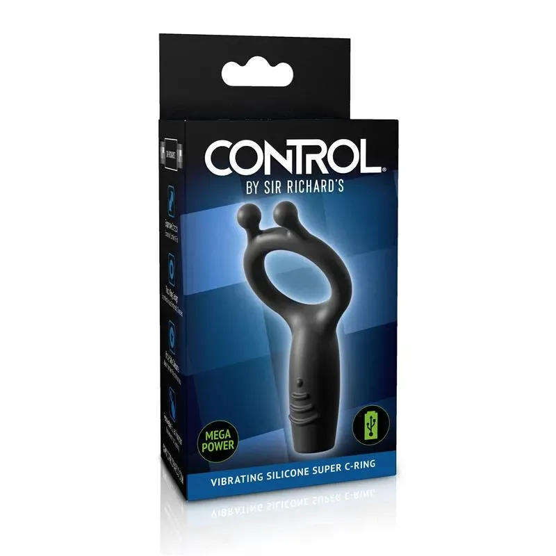 Anillo Vibrador Silicona Recargable Control Vibrating Super C-Ring – Anillos Pene