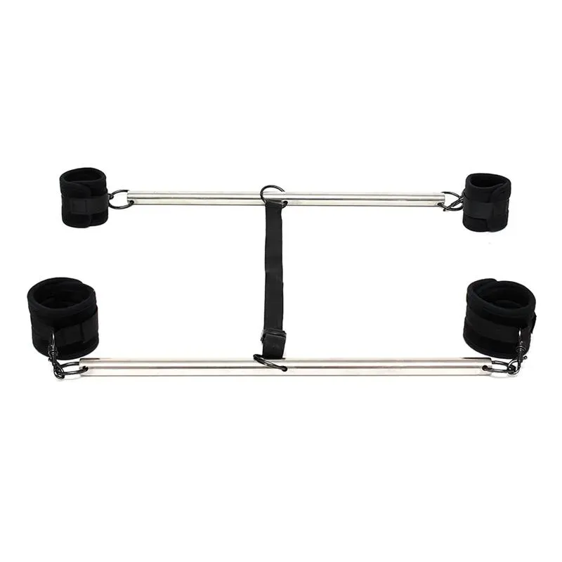 Barras Ajustables para Brazos y Piernas Color Negro – BDSM/Ataduras