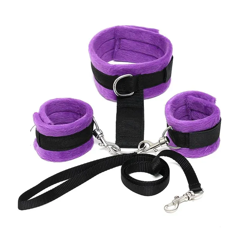 Collar y Esposas Desmontable Púrpura Ajustable – Collares