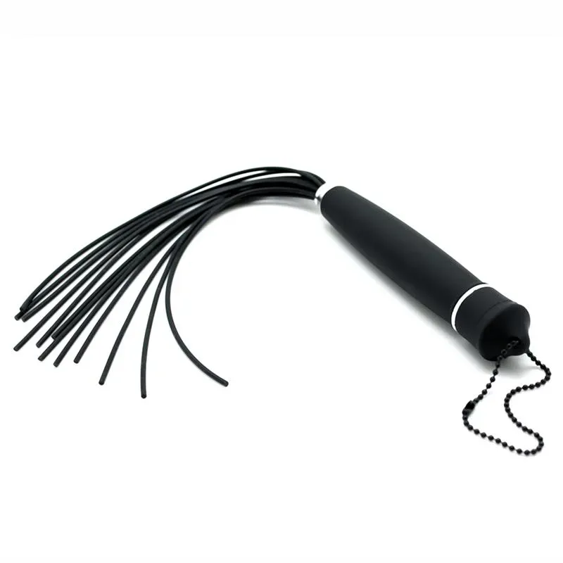 Rimba Latex Play Flogger 30 cm – Fustas, Floggers y Palas