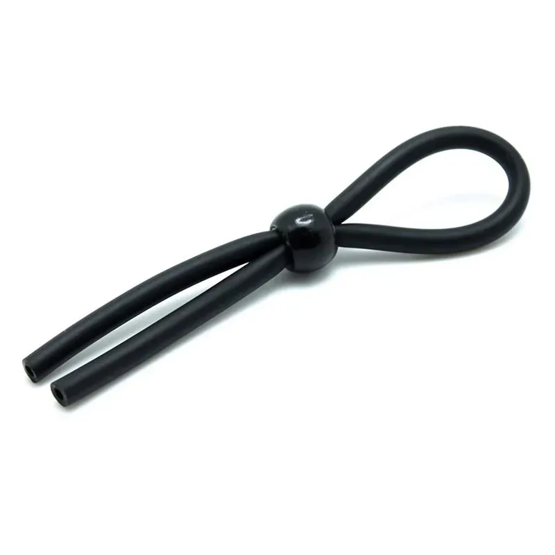 Rimba Latex Play Cordón Ajustable para Pene Color Negro – Anillos Pene
