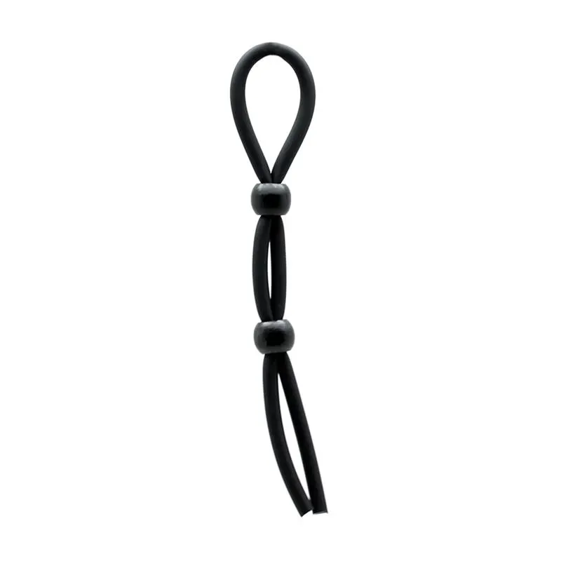 Rimba Latex Play Cordón para Pene y Testículos Color Negro – Anillos Pene