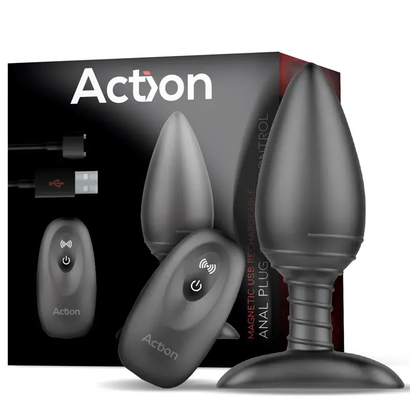 Asher Plug Anal con Control Remoto USB Magnético Negro – Anal