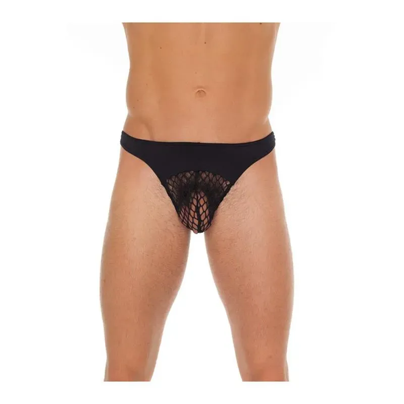 Tanga Rejilla Negro Talla Única – Slips, Tangas y Boxers