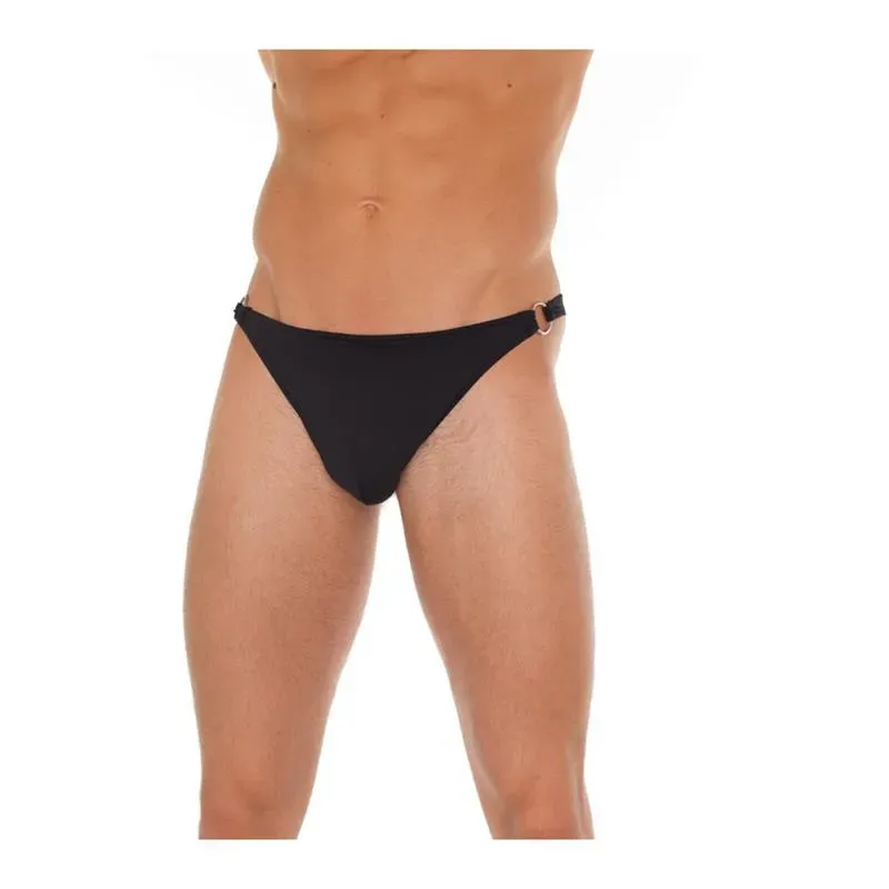 Tanga Negro con Hebilla Talla Única – Slips, Tangas y Boxers