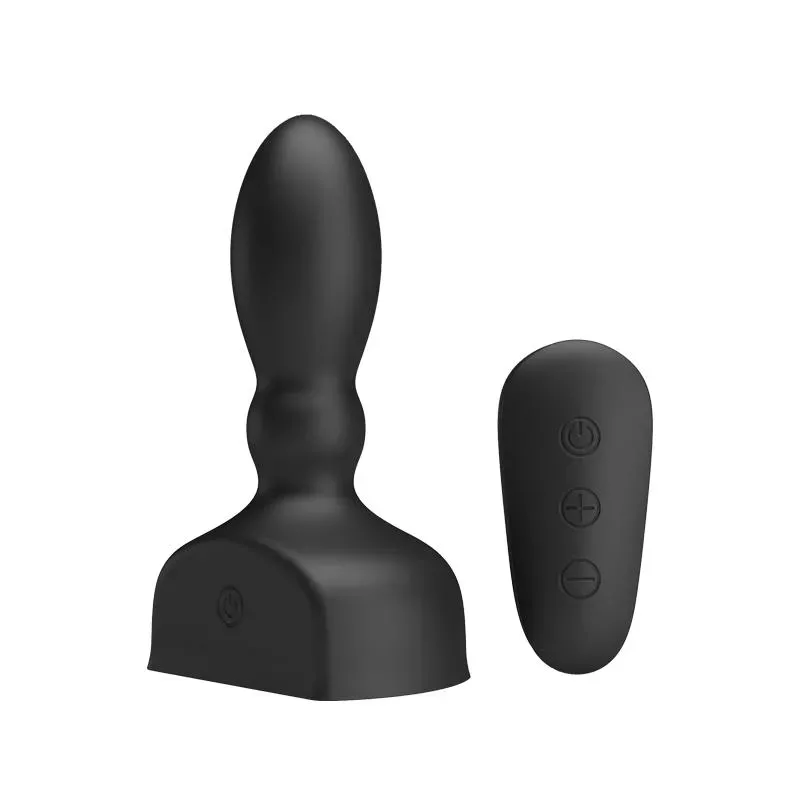 Estimulador Anal Harriet Inflable USB Silicone Negro – Anal