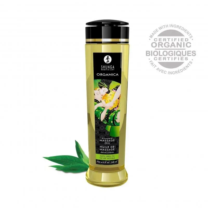 Aceite de Masaje Orgánico Té Verde 240 ml – Aceites/Cremas de Masaje