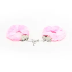 Esposas de Metal para Muñecas con Pelo Rosa
