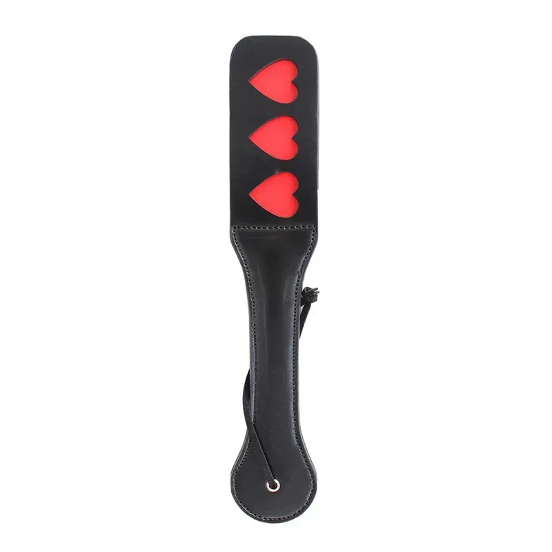 Pala Cuero Vegano con Corazones 32 cm – Fustas, Floggers y Palas