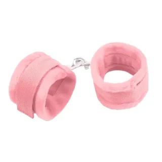 Esposas de Tela con Velcro para Muñecas con Pelo Largo Rosa