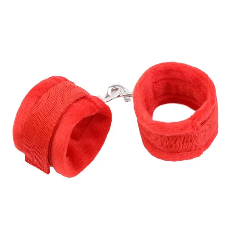 Esposas de Tela con Velcro para Muñecas con Pelo Largo Rojo – Esposas y Antifaces