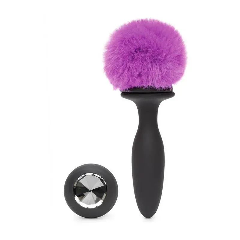 Plug Anal con Vibración Doble Base Púrpura Grande – Anal