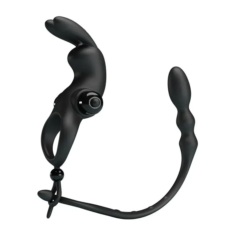 Anillo Vibrador con Cadena Anal Desmontable – Anillos Pene
