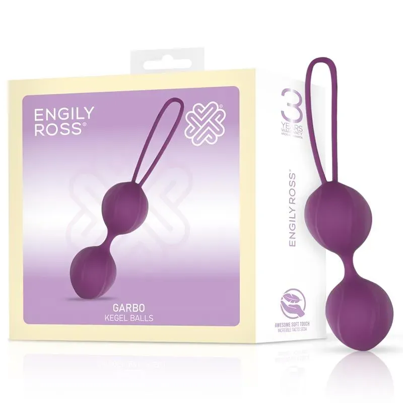 Garbo Bola Doble Kegel Silicona Púrpura – Bolas