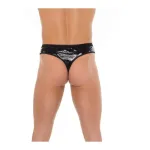 Tanga de PVC Negro Talla Única