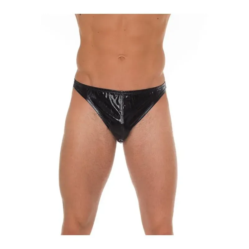 Tanga Negro Brillante Talla Única – Slips, Tangas y Boxers