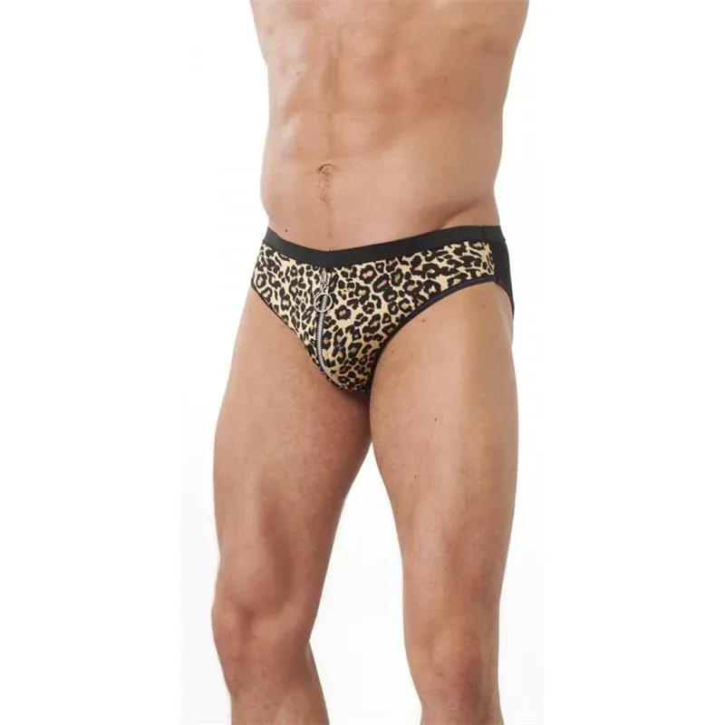 Calzoncillo con Cremallera Leopardo Talla Unica – Slips, Tangas y Boxers