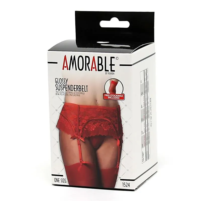 Liguero con Tanga y Medias Rojo – Ligueros