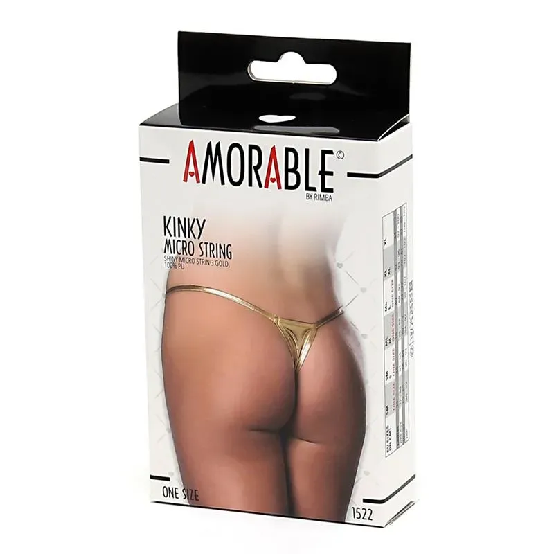Micro Tanga Dorado Talla Unica – Braguitas/Tangas/Culottes