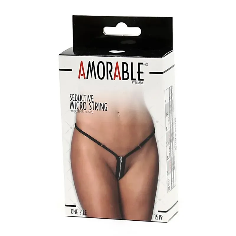 Micro Tanga con Cremallera Talla Unica – Braguitas/Tangas/Culottes
