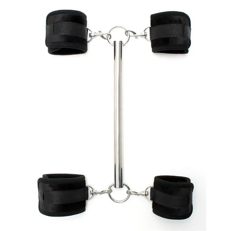 Barra Separadora con Esposas Negro – BDSM/Ataduras