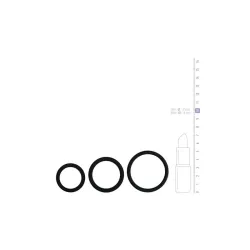 Set 3 Anillos para el  Pene - Negros