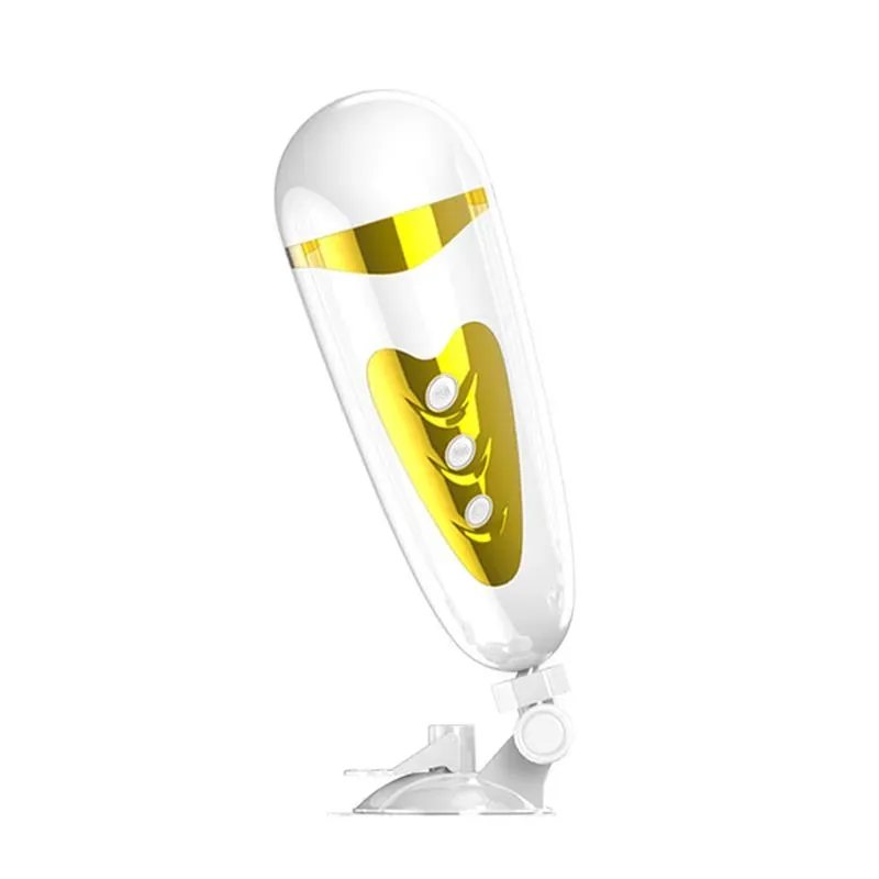 Pretty Love Masturbador Sally Blanco y Dorado – Masturbadores Ella