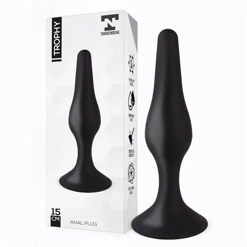 Trophy Plug Anal 15 cm Silicona Negro – Anal