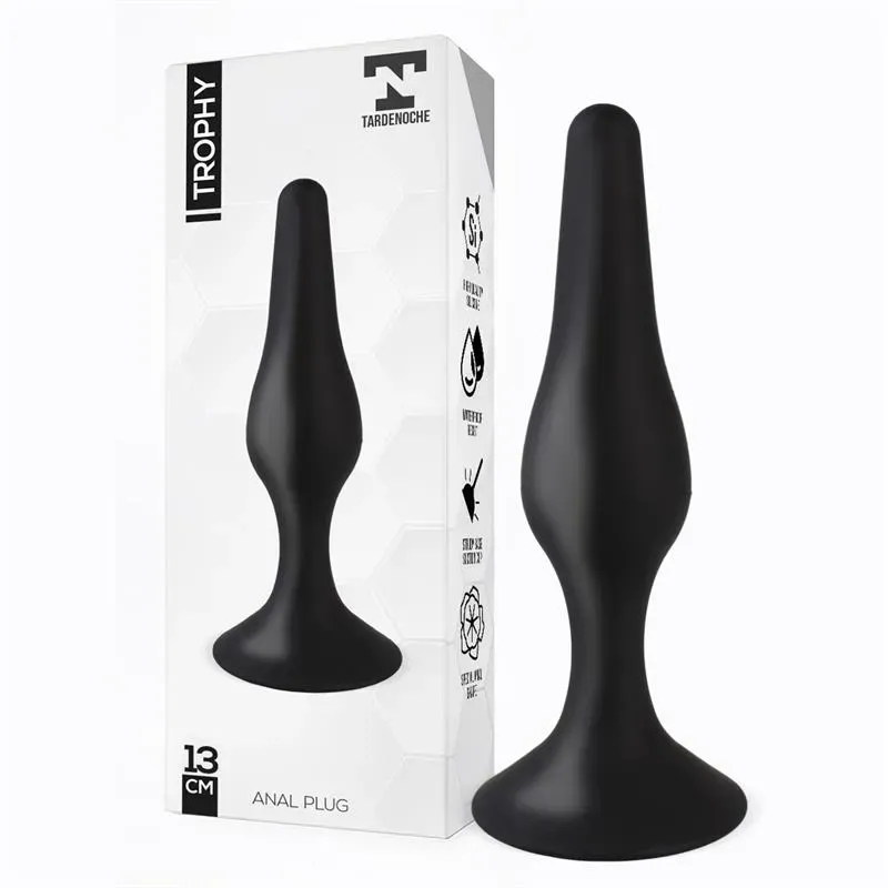 Trophy Plug Anal 13 cm Silicona Negro – Anal