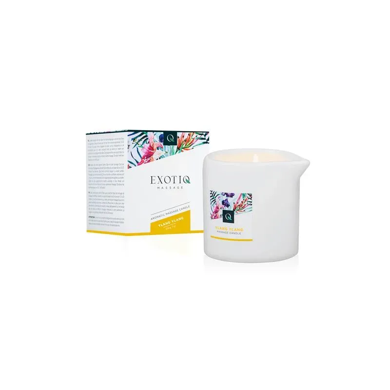 Vela Exótica de Masaje Ylang Ylang 200g – Incienso, Velas de Masaje, Polvos...
