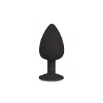 Plug Grande Con Diamante - Negro