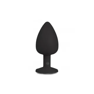 Plug Grande Con Diamante - Negro