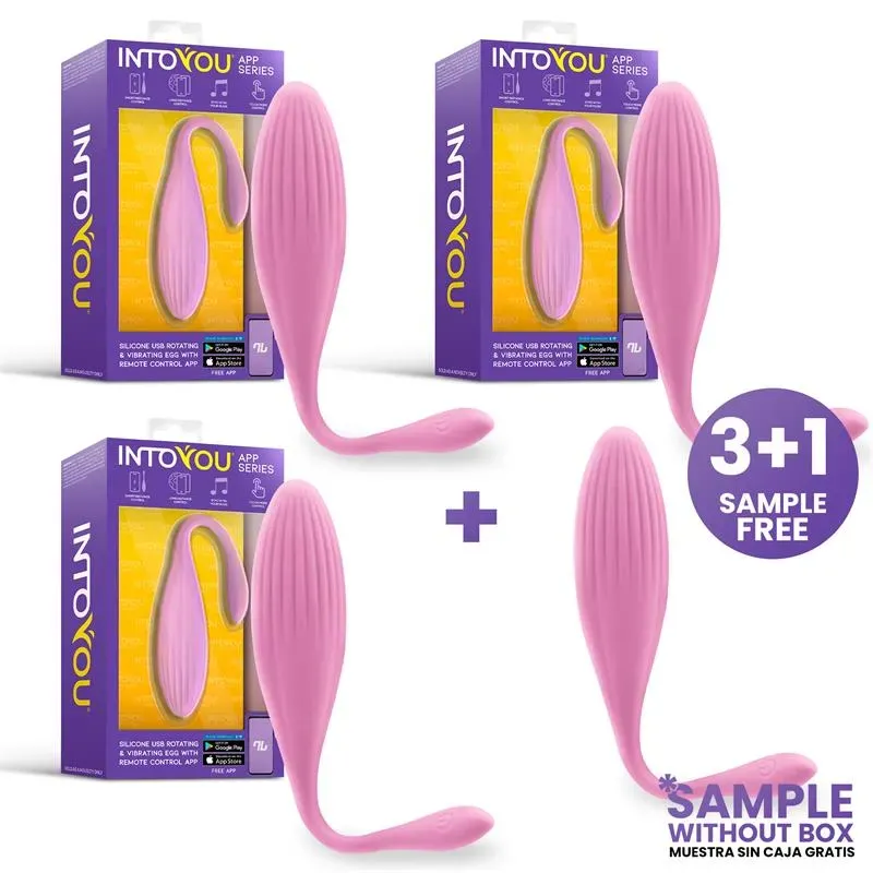 Pack 3 + Muestra Huevo Vibrador con Bolas Internas y Rotación y APP – Packs