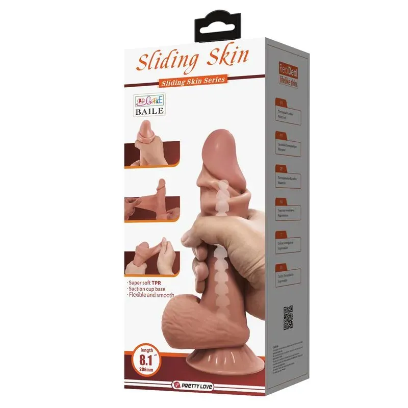 Dildo Realista Piel Deslizante 21.8 cm – Dildos
