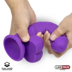 Dildo Realista Silicona Líquida Dual Layer 8 Púrpura