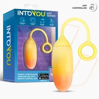 Huevo con APP Silicona Doble Capa Amarillo/Naranja