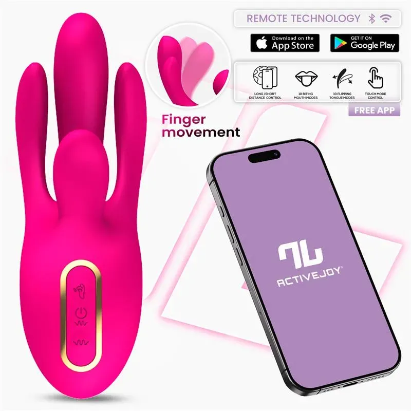Derek Vibrador con Movimiento Finger 3 Motores y APP – Vibradores