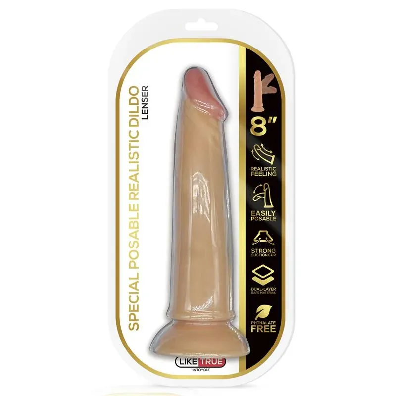 Lenser Dildo Realista Articulable-Posable 8 Natural – Dildos