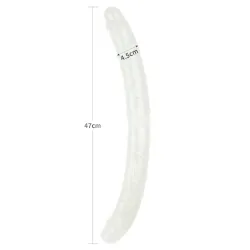 Dildo Doble Lumino Luz Azul 18.5