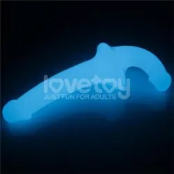 Dildo doble Lumino Play Luz Azul 10.5