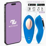 Vibrador de Braguita con APP Silicona Azul