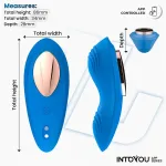 Vibrador de Braguita con APP Silicona Azul