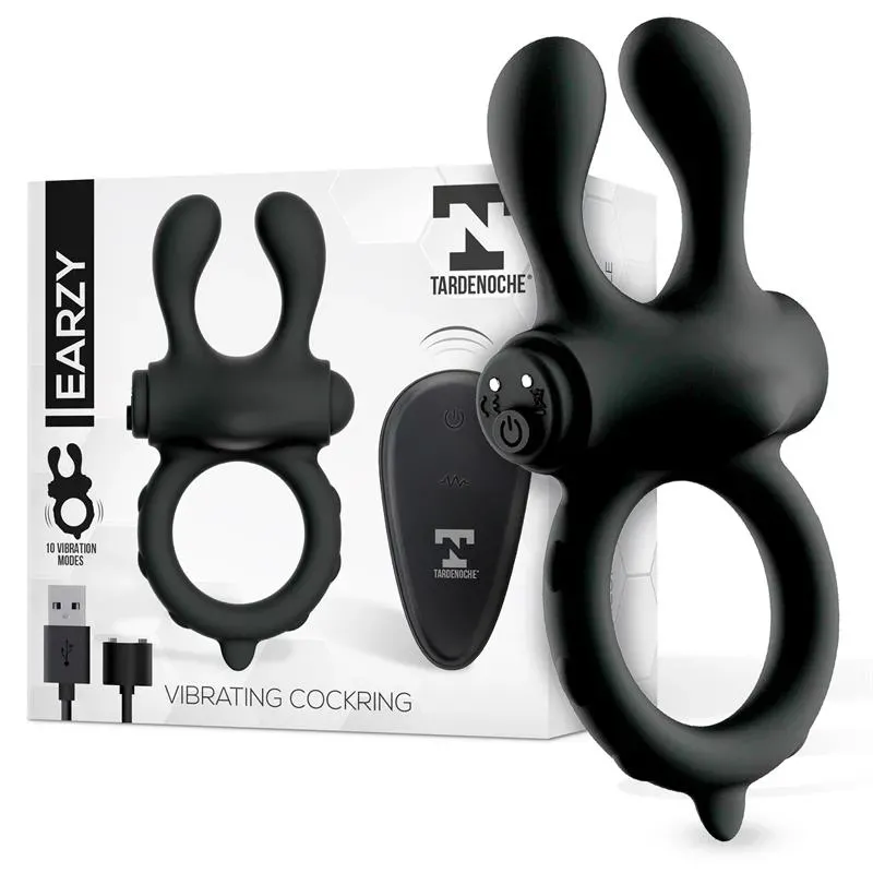 Earzy Anillo Vibrador con Control Remoto USB Magnético Silicona – Anillos Pene