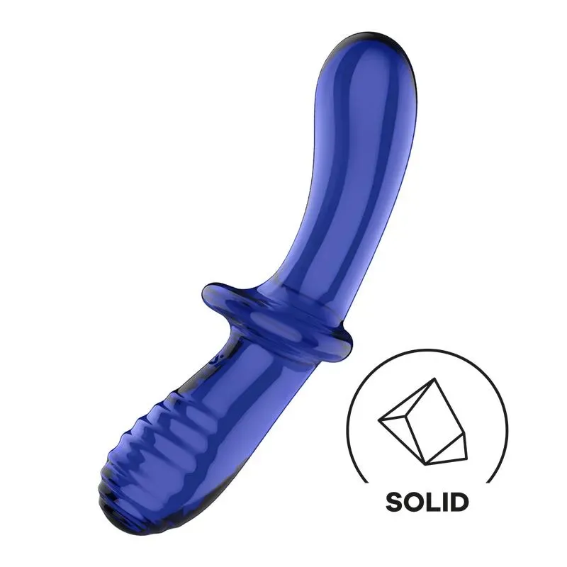Estimulador de Cristal Double Crystal Hot and Cold Azul – Dildos
