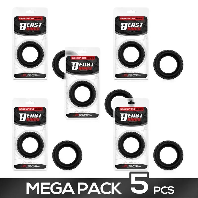 Pack de 5 Anillo para el Pene Cock Silicona Líquida 25 mm – Packs