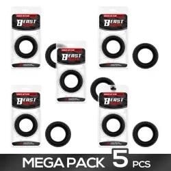 Pack de 5 Anillo para el Pene Cock Silicona Líquida 25 mm