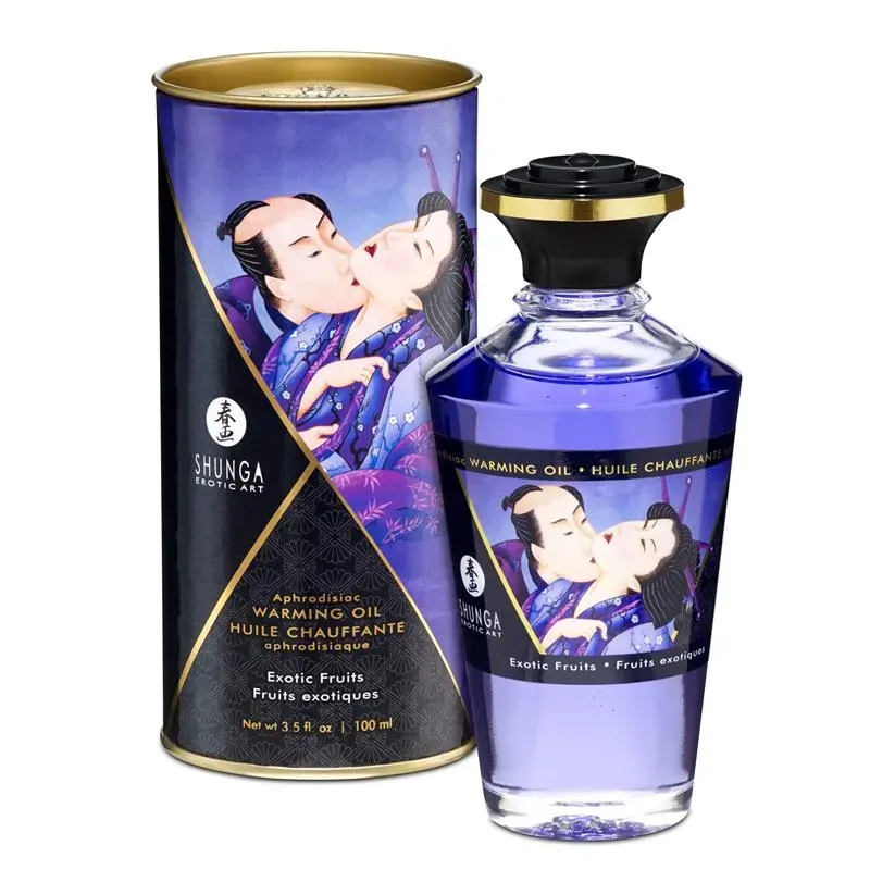 Shunga Aceite de Masaje Efecto Calor Aroma a Frutas Exóticas – Aceites Esenciales